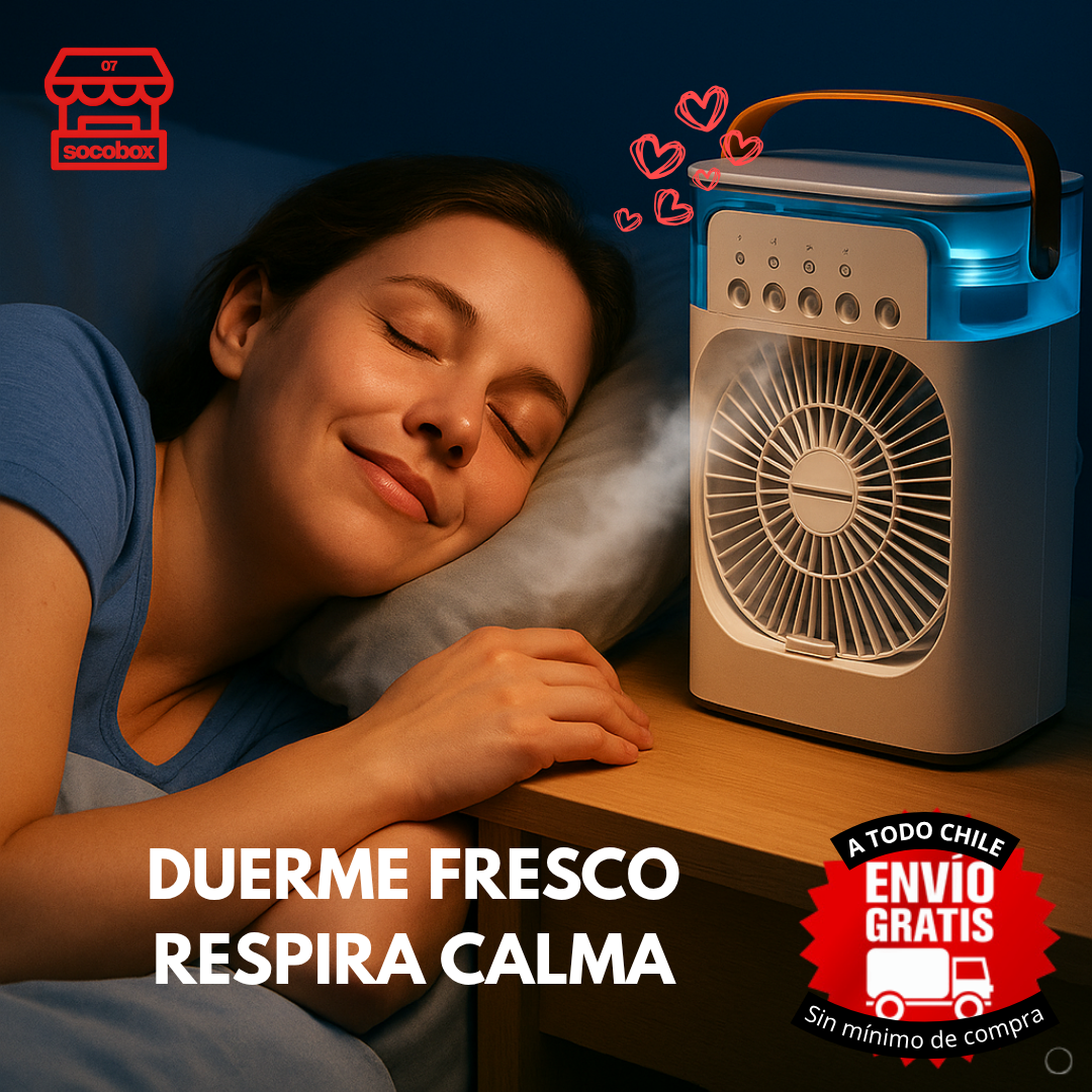 Ventilador Portatil Con Humidificador