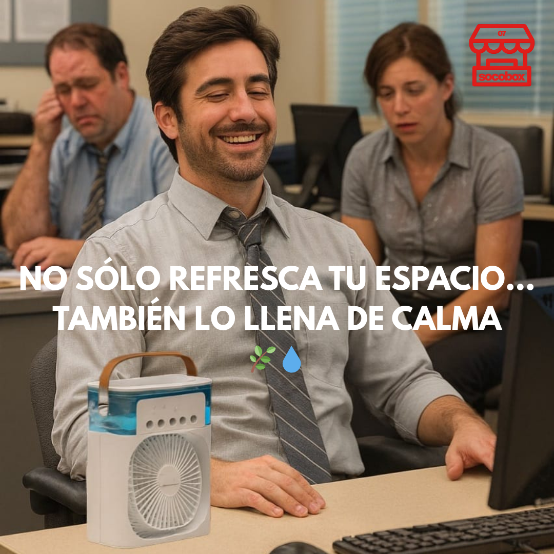 Ventilador Portatil Con Humidificador