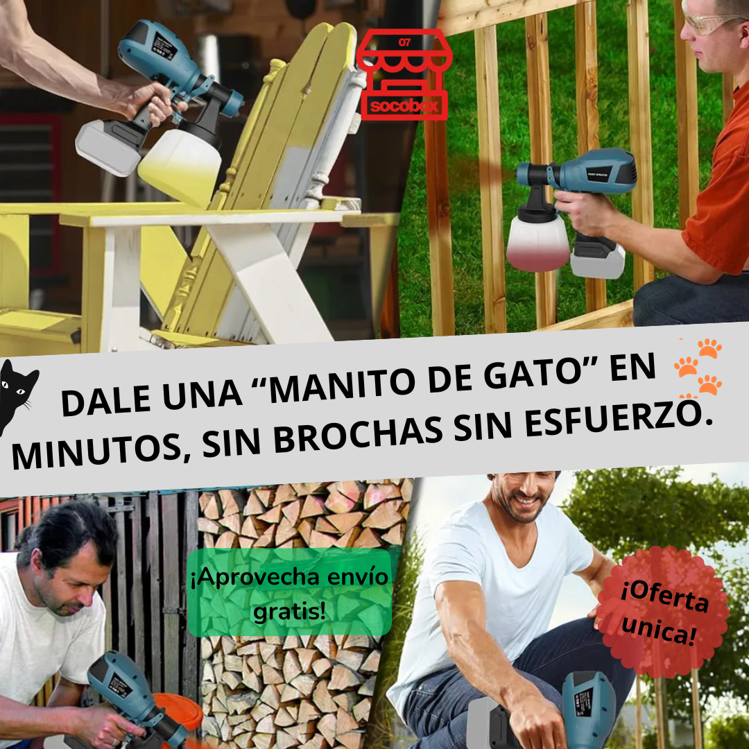 Pistola pintura inalámbrica